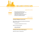 Thumbnail of résumé page in Helion Cityscape website template.