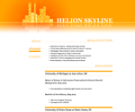 Thumbnail of résumé page in Helion Skyline website template.