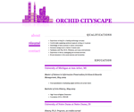 Thumbnail of résumé page in Orchid Cityscape website template.