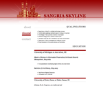 Thumbnail of résumé page in Sangria Skyline website template.
