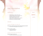 Thumbnail of résumé page in May Coronation website template.