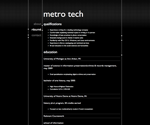 Thumbnail of résumé page in Metro Tech website template.