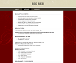 Thumbnail of résumé page in Big Red website template.