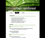 Thumbnail of résumé page in Urban Rainforest website template.