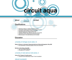 Thumbnail of résumé page in Circuit Aqua template.