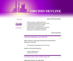 Thumbnail of résumé page in Orchid Skyline template.