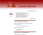 Thumbnail of résumé page in Sangria Skyline website template.