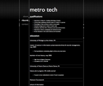 Thumbnail of résumé page in Metro Tech website template.