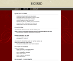 Thumbnail of résumé page in Big Red website template.