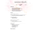 Thumbnail of résumé page in Summer Sketch website template.